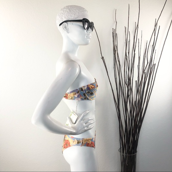 Chelsea & Violet | Floral Strapless Bikini - Picture 3 of 9